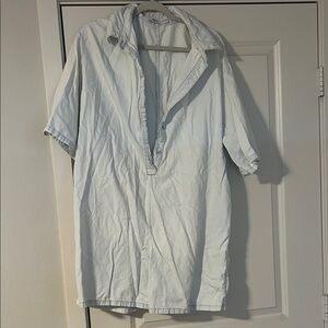 Light Blue Short Sleeve Romper